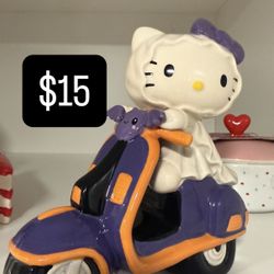 Hello Kitty Scooter Ceramic 