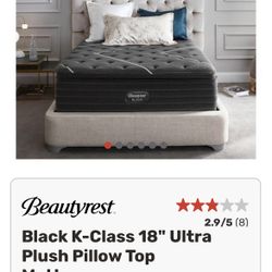 Simmons Beautyrest Black K Class Ultra Plush Cal King Mattress!!!