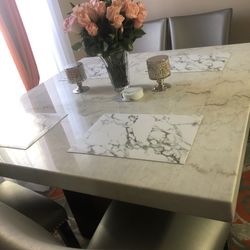 Marble Dining Table Set