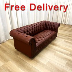 Leather Center Sofa Couch Free Delivery