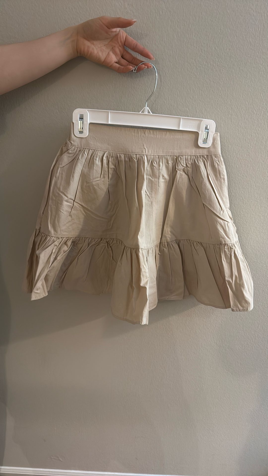 Beige Cotton Skirt (from Korea)