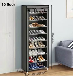 Brand new 10-Tier High-Capacity Shoe Rack with Dust Cover
