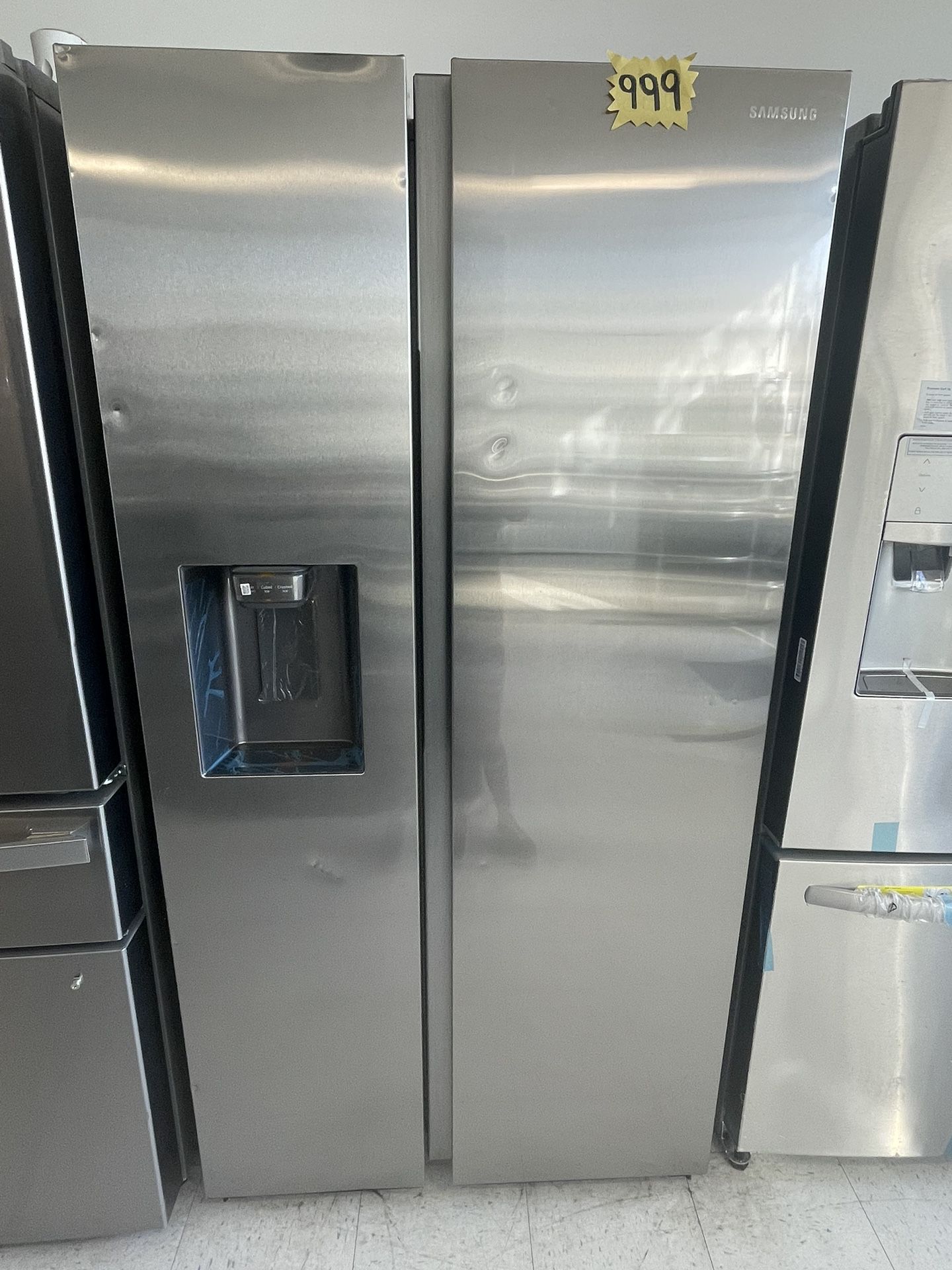 Samsung Stainless Steel Side By Side Refrigerator New Scratch And Dent With 6months Warranty 