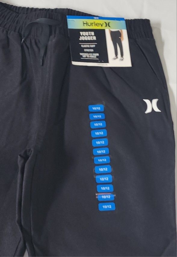 Youth Jogger Hurley Rustic Cuff Stretch Size 10/12 New With Tags