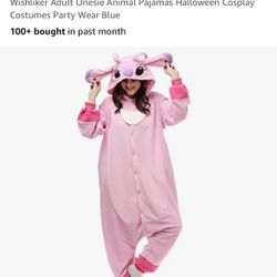 Brand NEW- still in plastic! Stitch Pink And Purple Adult Onesie Pj’s / Halloween Costume, MSRP $29.99, Size M in women’s.