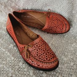 Orange Ethan Valdes Slip On Shoes