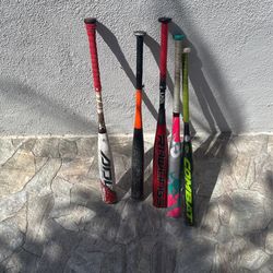 31in drop12 easton cuatro, 29in drop12 easton, 31in drop5 easton ADV, 30in drop12 softball demarini, 29in drop12 combat
