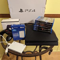 PS4 Slim With Wireless Controller, 2TB Hard Drive, & 6 Games