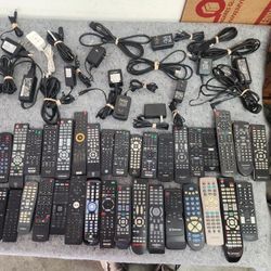 36 TV Remote Controls & 16 Power Cords