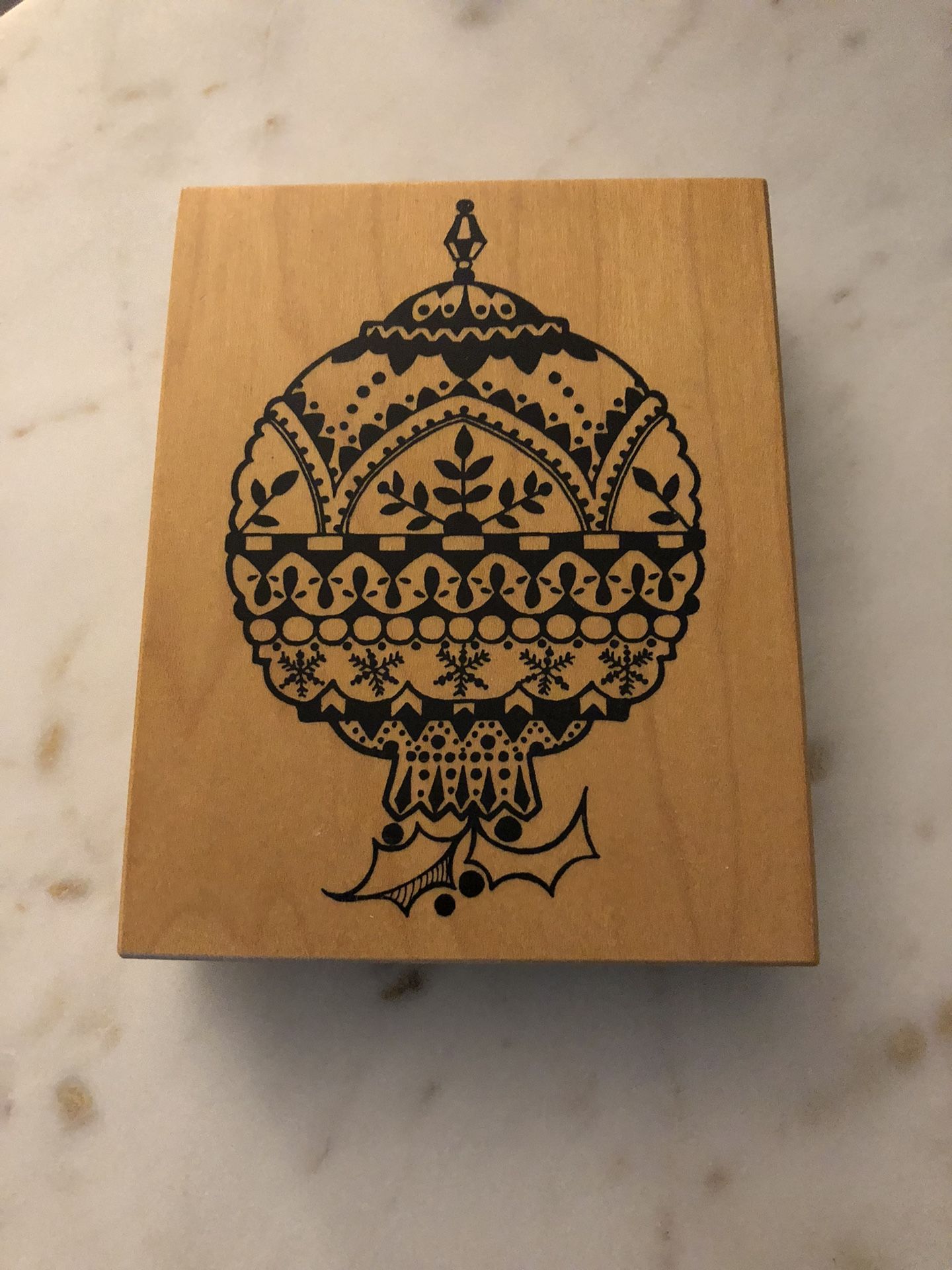PSX Holiday Ornament Wood Mounted Rubber Stamp