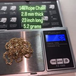 14k Rope Chain 