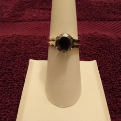 Natural Black Diamond Ring Women's Size 7 