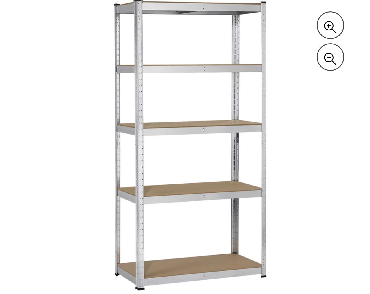 71in 5-Tier Adjustable Storage Shelf 386LB Capacity,L 35.5'' x W 16'' x H 71'', Silver 613714 