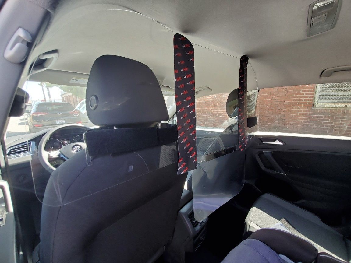 Plastic barrier for uber and lyft drivers