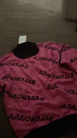 Pink and black reversible balenciaga sweat shirt L