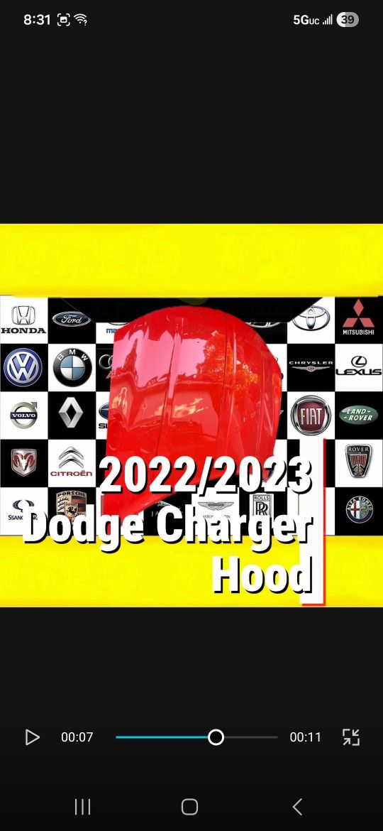 2022/2023 Dodge Charger Hood