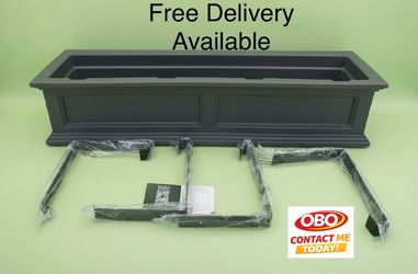 OBO New Other Mayne Fairfield 4ft Self Watering Flower Window Box With Steel Mount