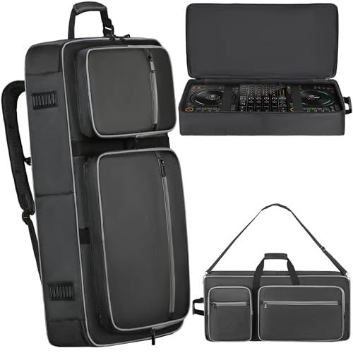 DJ Controller Bag Compatible with DDJ 800 / FLX6 / SX SX2 SX3 / MC7000 / Rane One / Mixon 8 Pro, DJ Controller Soft Case with Multi-pocket, DJ Case DJ