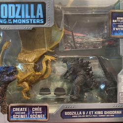 New Godzilla King of The Monsters and ET King Ghidorah - Kings Collide Battle Pack by Jakks Pacific 