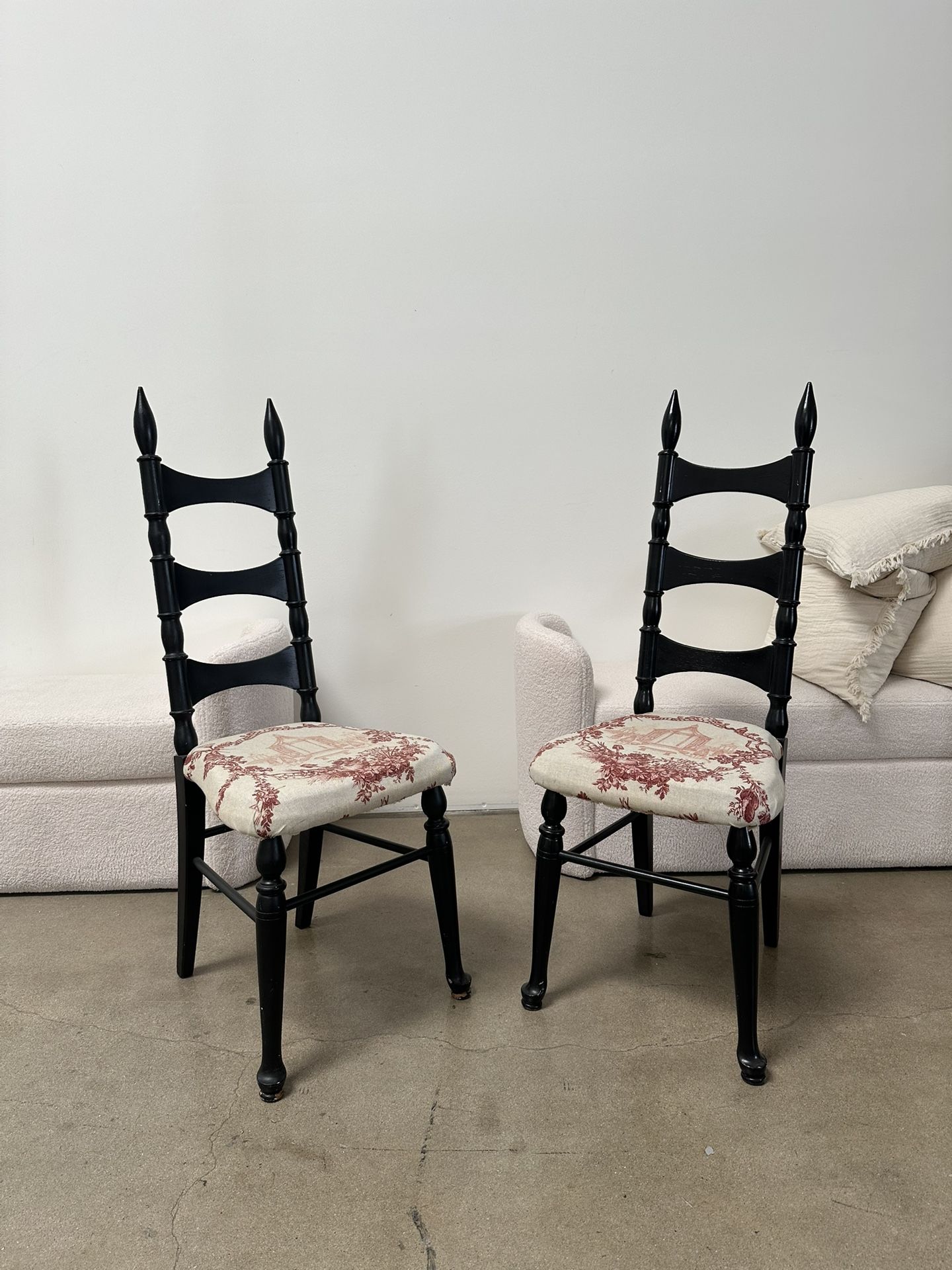 2 Vintage Black cafe Chairs