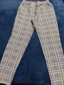 Black and White Plaid Dress Pants