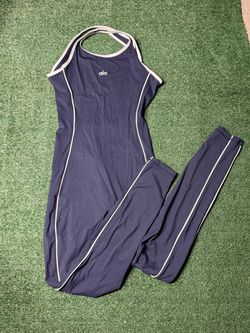 Alo Yoga Navy Blue Full-Length Unitard