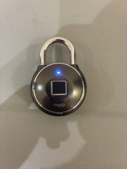 Tapplock one+ Smart Fingerprint Padlock Bluetooth Keyless Rechargeable Biometric - Gray