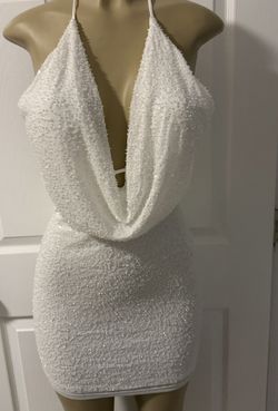 White Ivory Beaded Dress