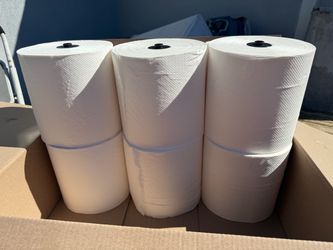 Paper towels 6 big rolls 8” 700 ft each rolls