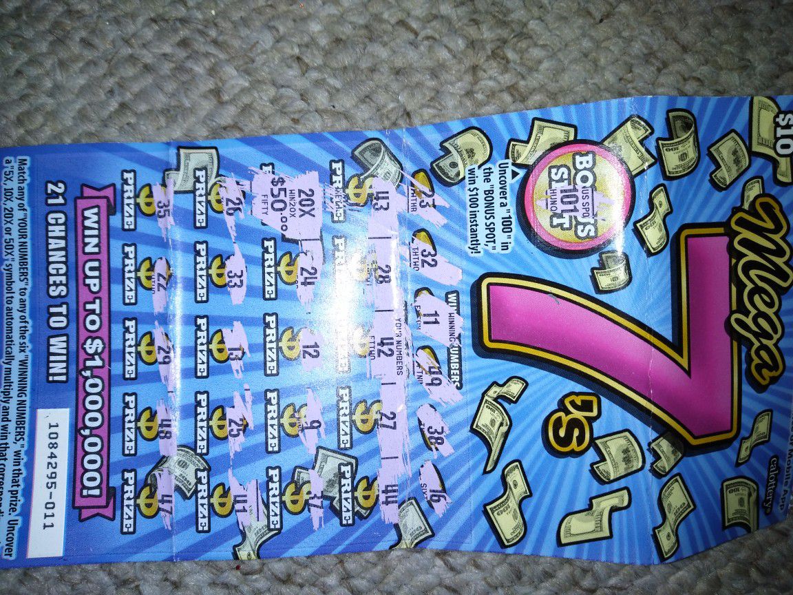 California lottery ticket: winner; if you dont owe state or federal taxes can turn it in today$800 hit me up