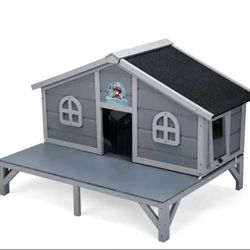 Coziwow 39''L Elevated Outdoor Cat House