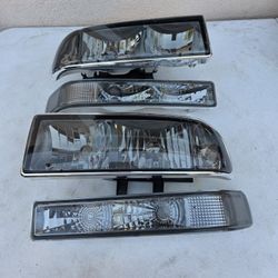98-04 Chevrolet S10 Blazer Headlights Luces Focos Micas Faros Faroles Headlamps Chevy 