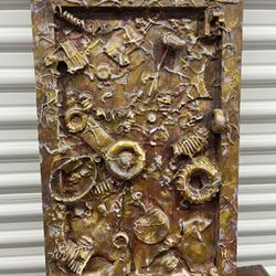 Vintage Abstract Art On Wood