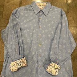 Robert Graham Peace Sign Button Down (Large)