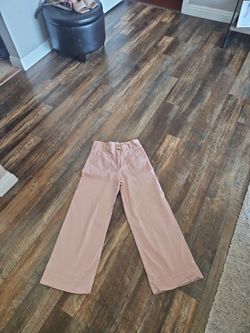 Pink Wide-Leg High-Waist Pants