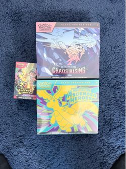 Pokemon Ascended heroes / chaos rising sold as lot 3 pieces for 350$ firm