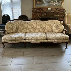 Bernhardt Flair 86” Couch W/2 Pillows & Chair