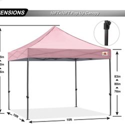 PINK CANOPY TENT REPLACEMENT 10 x 10 patio pop booth commercial