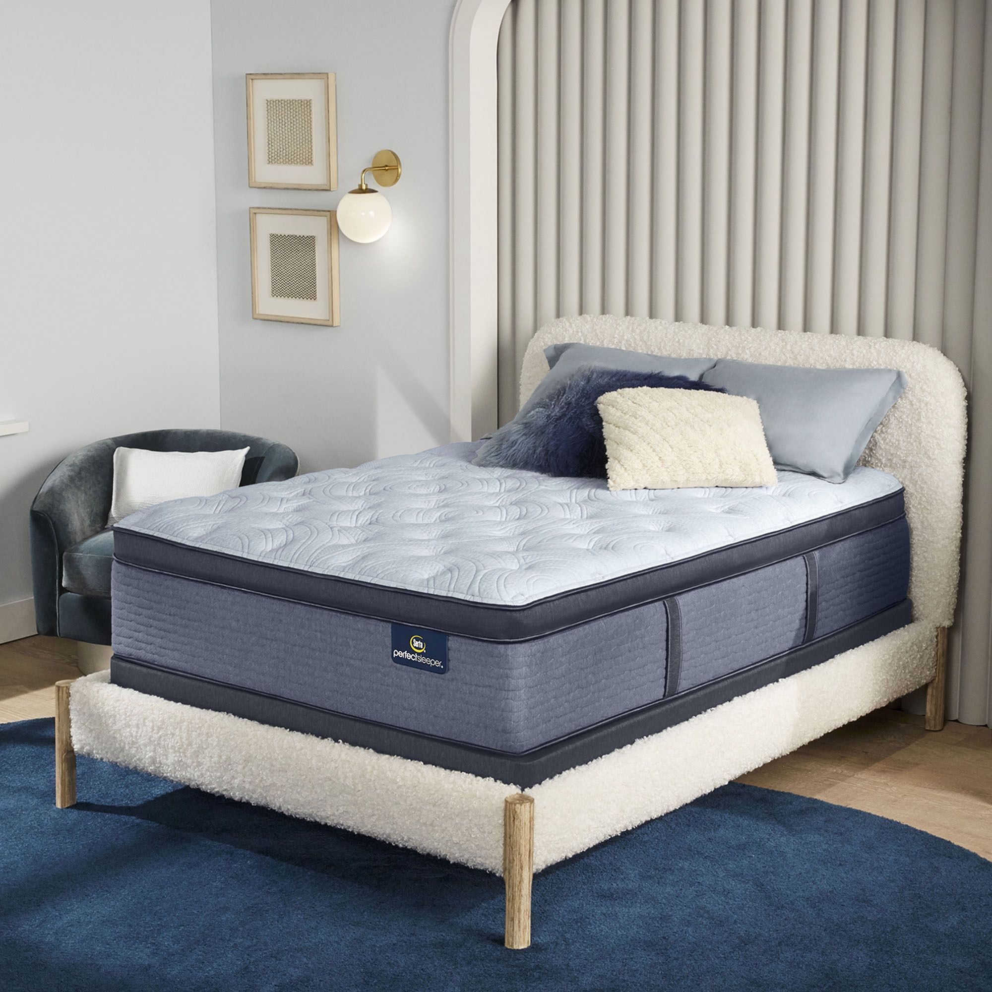 King Size Mattress Serta Perfect Sleeper 14” Inches Thick Pillow Top With Its Plastic Direct From Factory Same Day Delivery