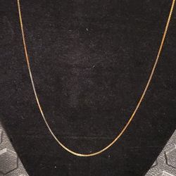 14kt Yellow Gold 18" Box Chain New Lobster Claw 