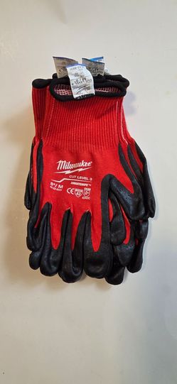 Milwaukee Cut Level 3 Dipped Gloves Size M. 3 pairs