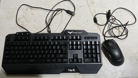 havit wired gaming keyboard & mouse.