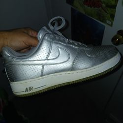 Metallic Silver Nike Af1