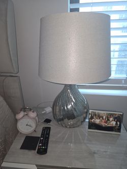Grey Glass Lamp For Sale! Moving Sale