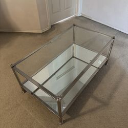 glass table for living/ game room 