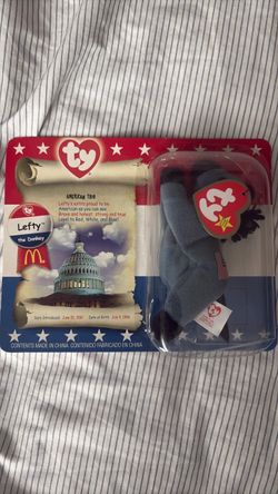Ty Beanie Baby Lefty the Donkey McDonald's Edition