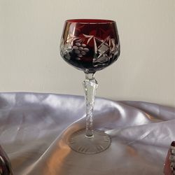 Clear To Cut Glass Wine 