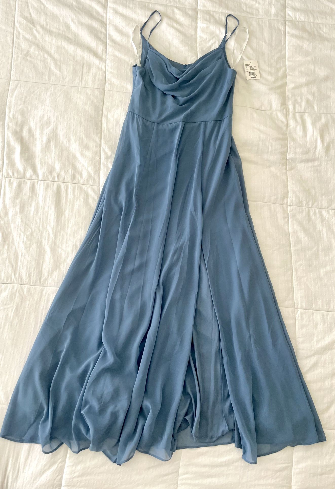 David’s Bridal Wedding Guest Maid Of Honor Dress Blue New