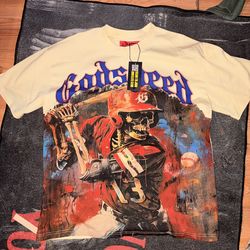 Godspeed Graphic Shirt White Beige Streetwear Tee Unisex