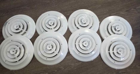 NEW 8 Pcs Round Vent Cover, Ceiling Diffuser HVAC Vent Duct Cover Replacement with Screws